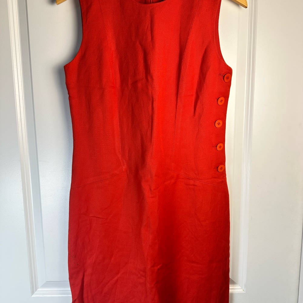 Ann Taylor Vibrant Red Dress size 6 - Picture 7 of 8